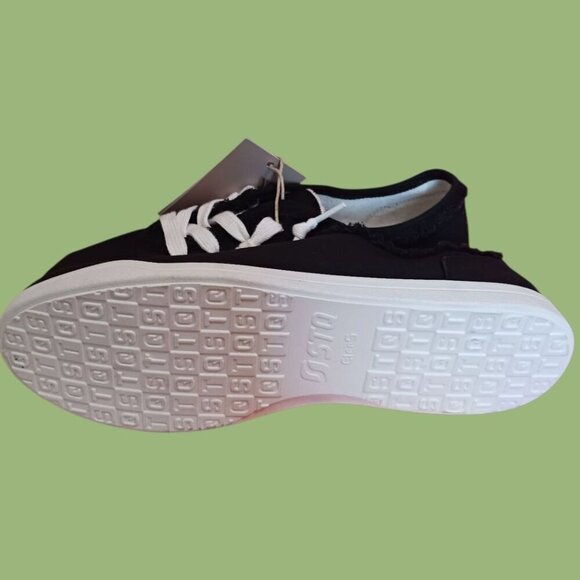 STQ Womens Black/Wht Canvas Slip-On Sneakers Size 8.5 - Picture 14 of 16